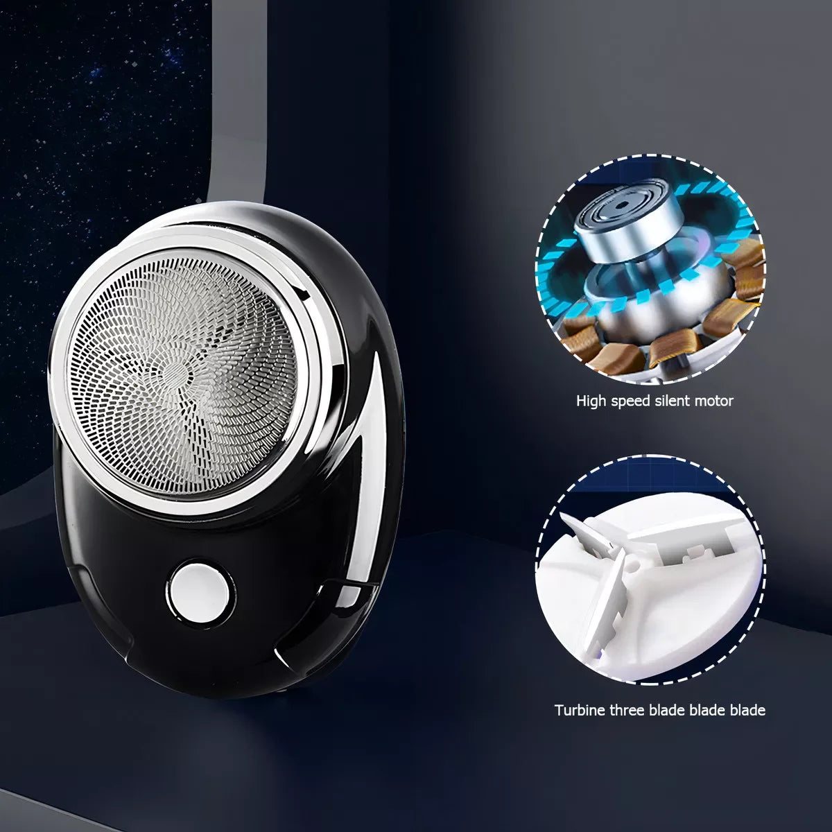 Barbeador elétrico cápsula masculino, mini barbeador elétrico portátil