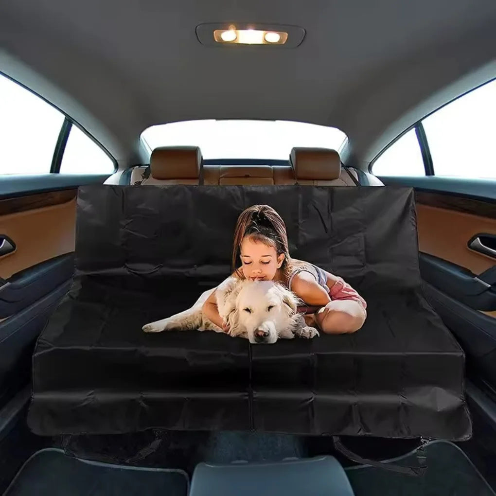 Almofada para carro e cachorro, capa de assento traseiro à prova d'água