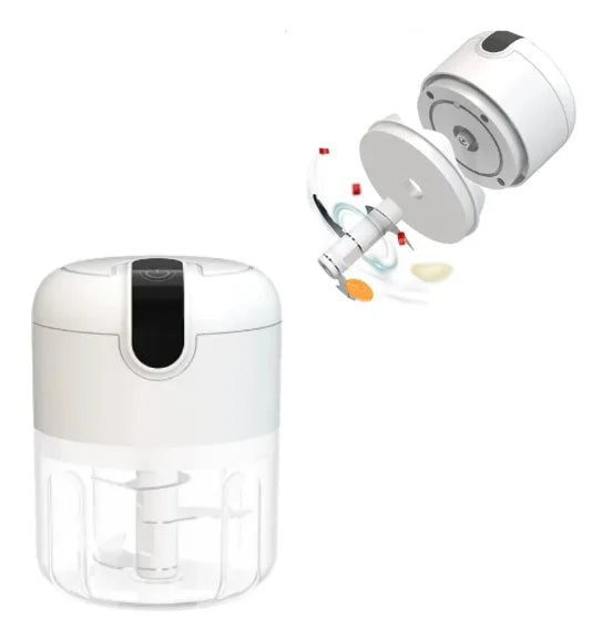 Mini Processador de Alimentos Elétrico Portátil 3 Lâminas USB 250 ml Bivolt