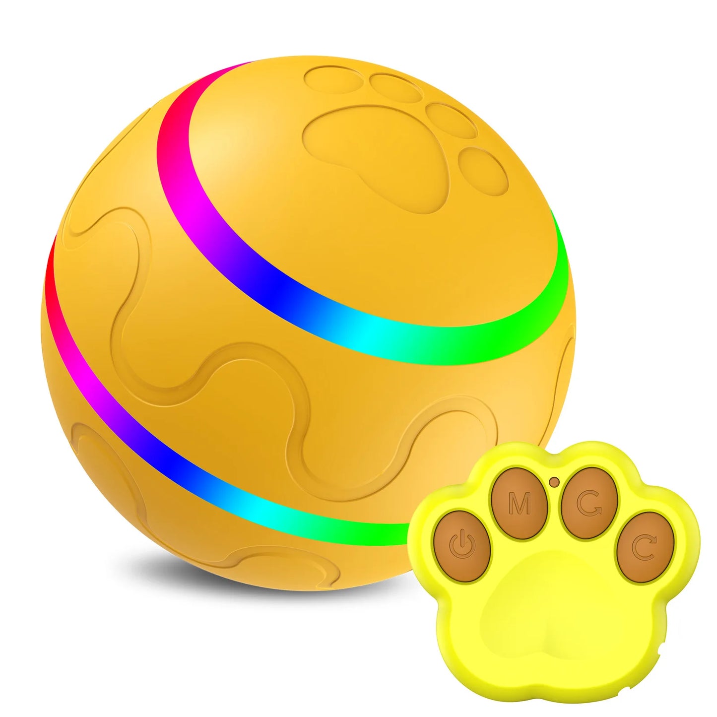 Bola de brinquedo interativa para cães com controle remoto