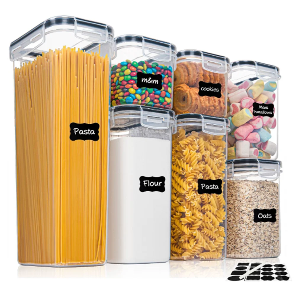 Conjunto de 7 recipientes para alimentos de cozinha