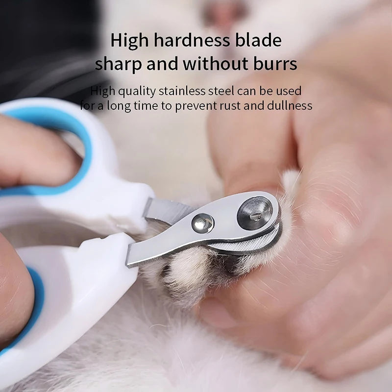 Cortador de unhas profissional para gatos e cachorros pequenos, aço inoxidável.