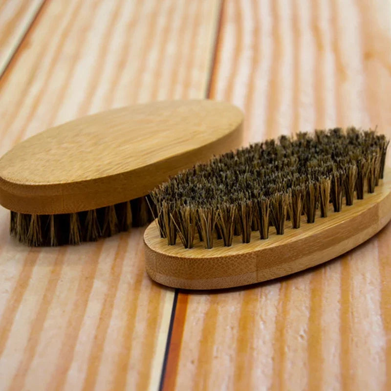 Escova de barba com cerdas de javali natural
