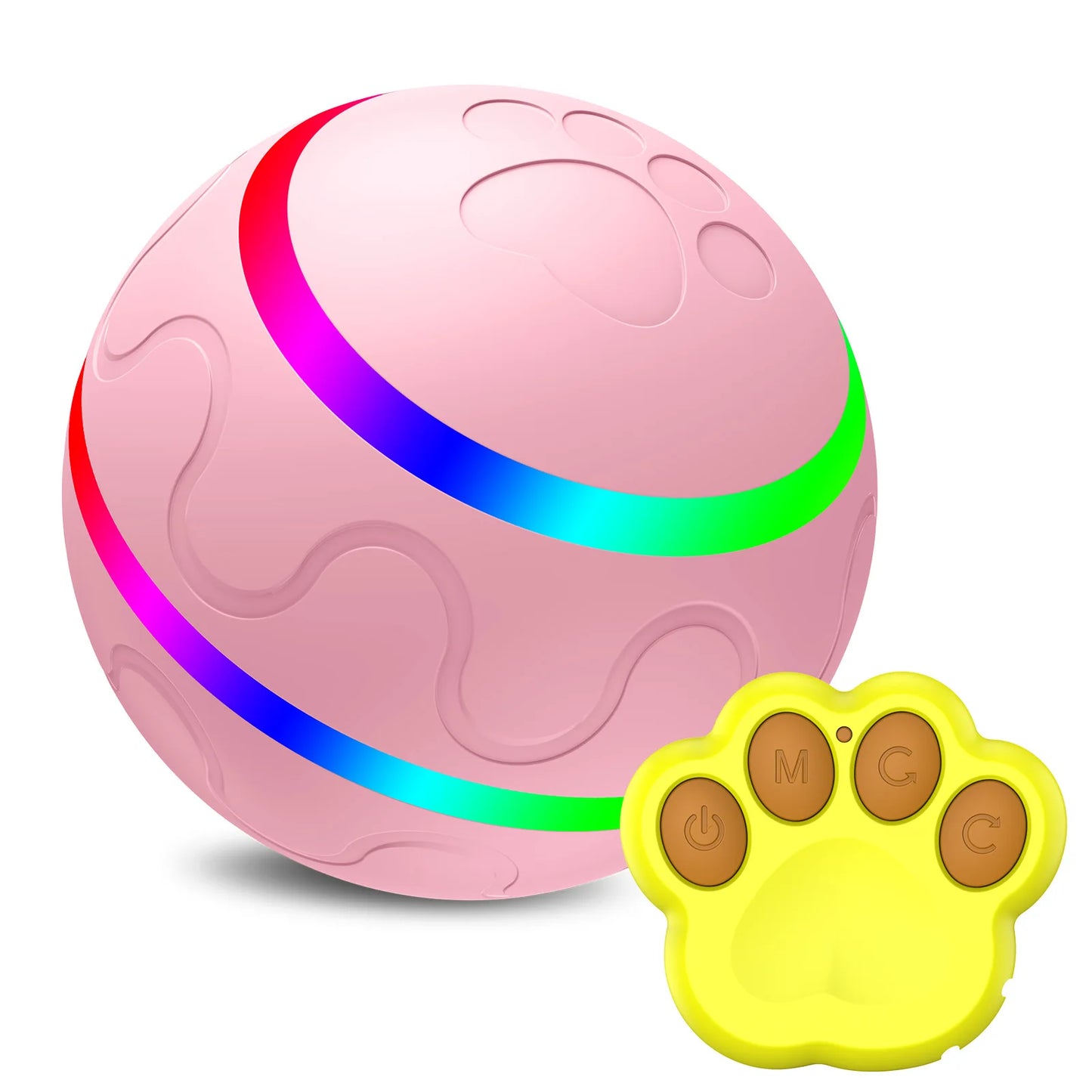 Bola de brinquedo interativa para cães com controle remoto