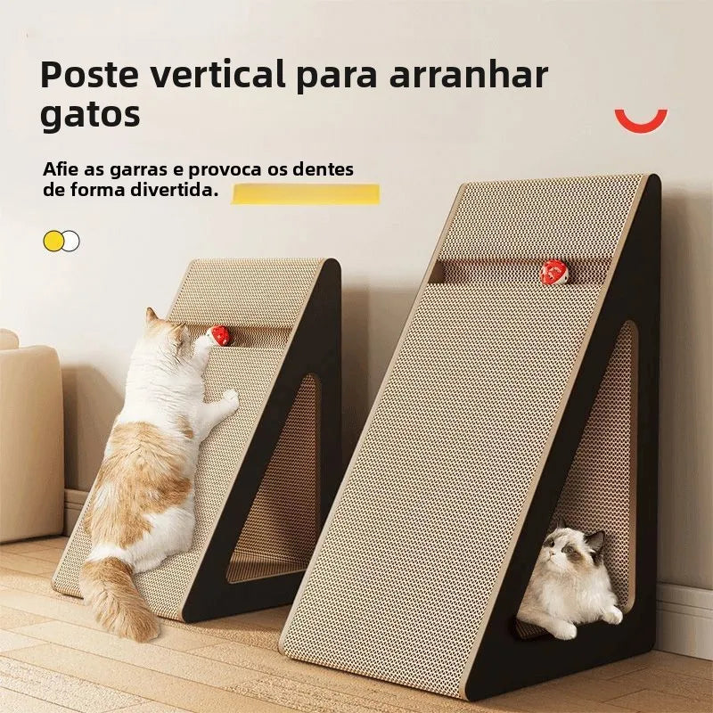 Placa de arranhar de papel ondulado vertical