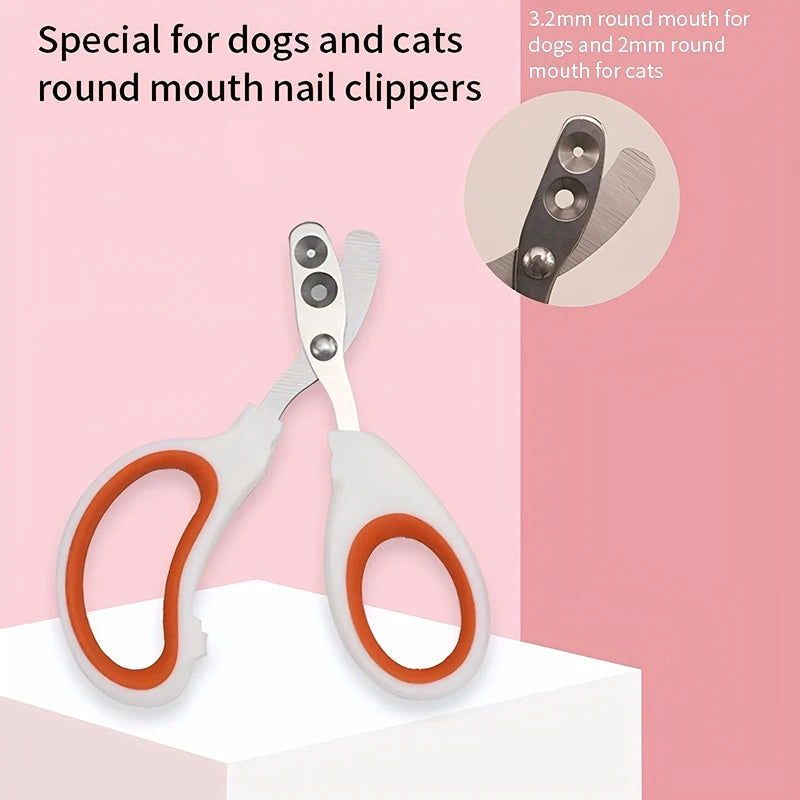 Cortador de unhas profissional para gatos e cachorros pequenos, aço inoxidável.