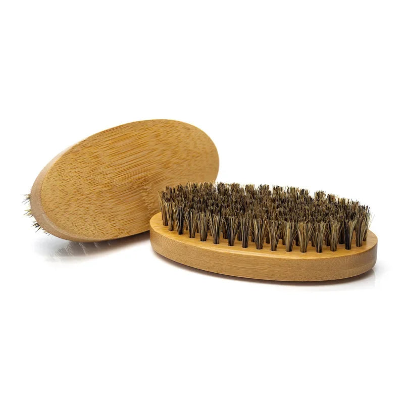 Escova de barba com cerdas de javali natural
