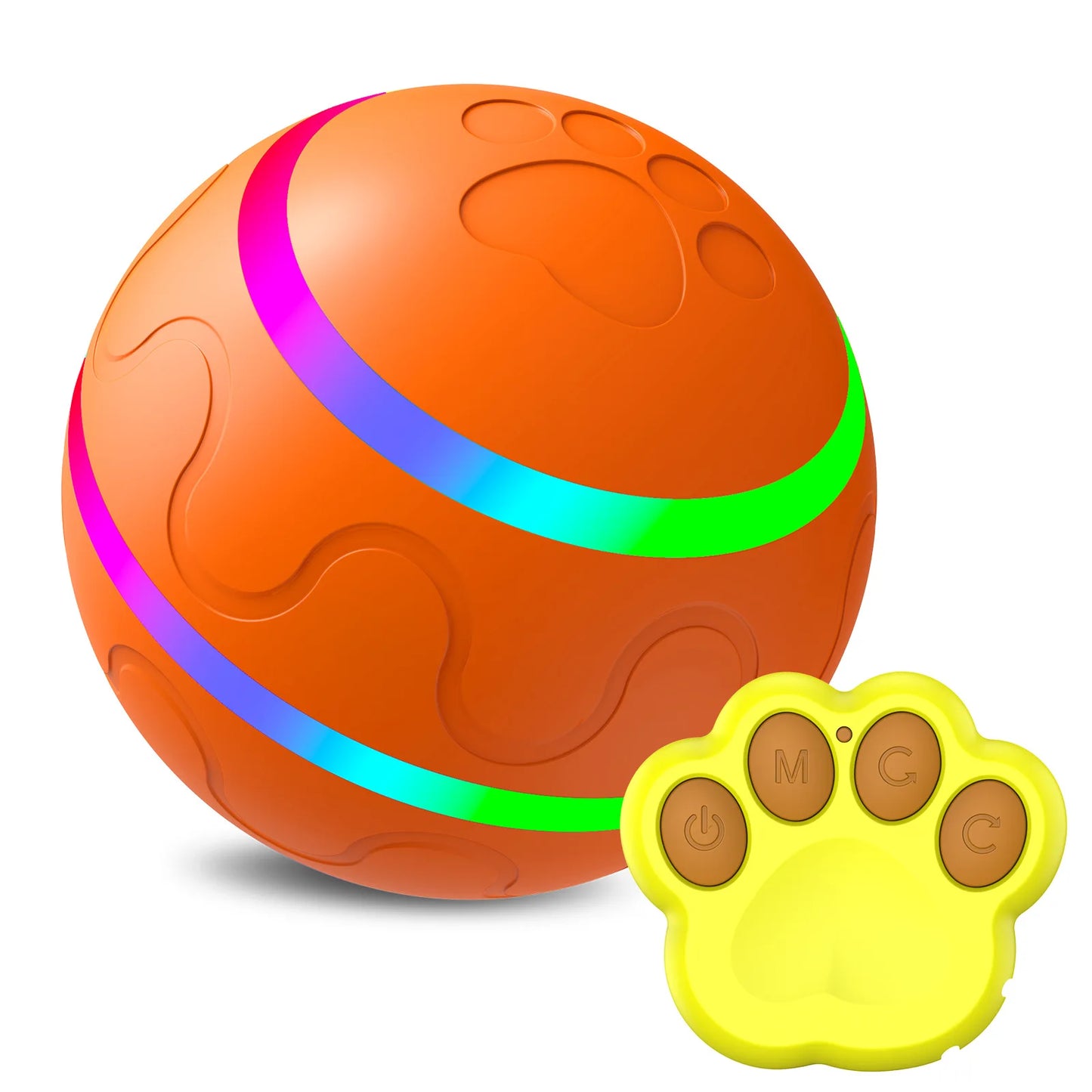 Bola de brinquedo interativa para cães com controle remoto