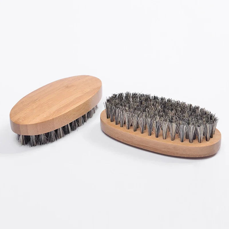 Escova de barba com cerdas de javali natural