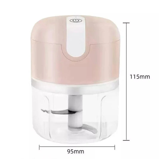 Mini Processador de Alimentos Elétrico Portátil 3 Lâminas USB 250 ml Bivolt
