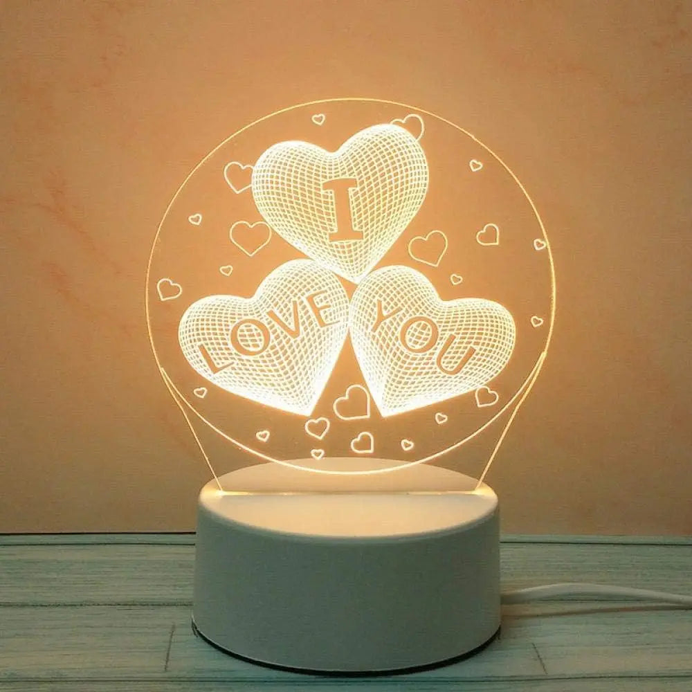 Luminária Lousa De Mesa 3D Com Led E Caneta Para Escrever