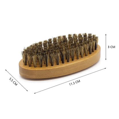 Escova de barba com cerdas de javali natural