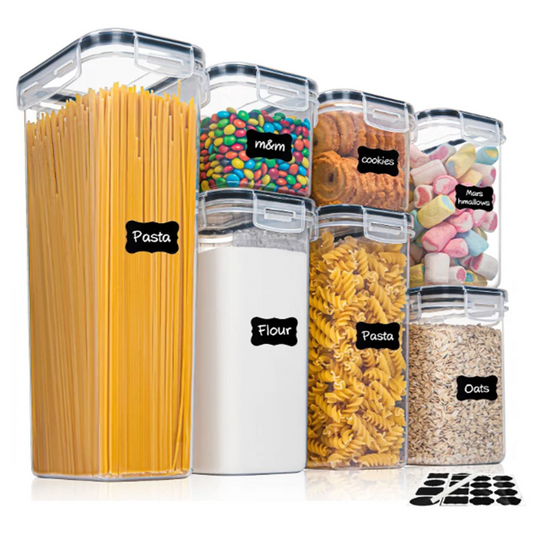 Conjunto de 7 recipientes para alimentos de cozinha