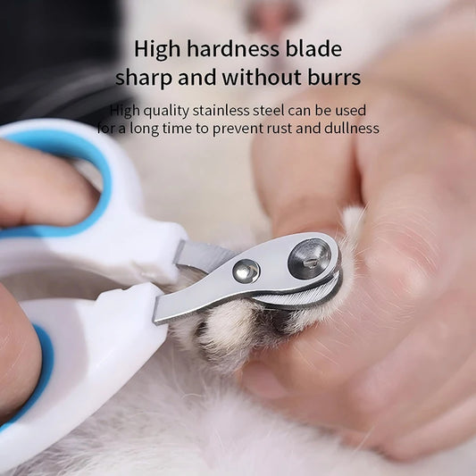 Cortador de unhas profissional para gatos e cachorros pequenos, aço inoxidável.