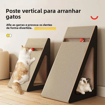 Placa de arranhar de papel ondulado vertical